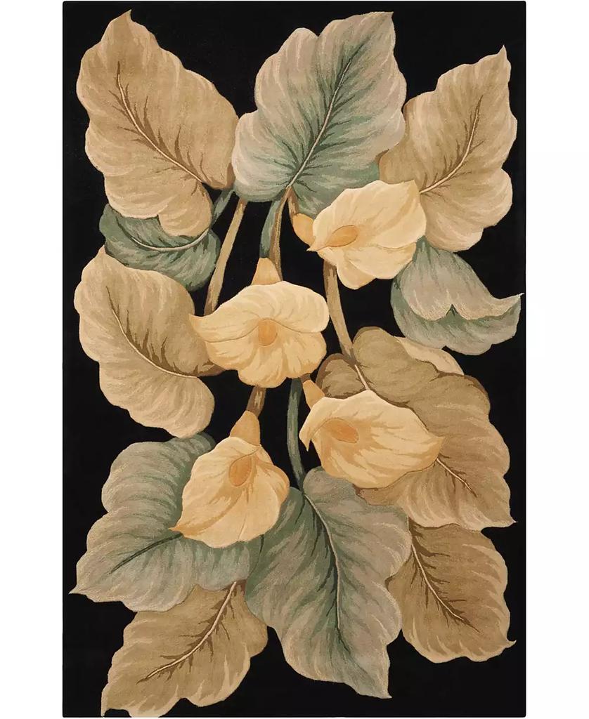 Nourison Tropics TS08 Black 7'6" x 9'6" Area Rug