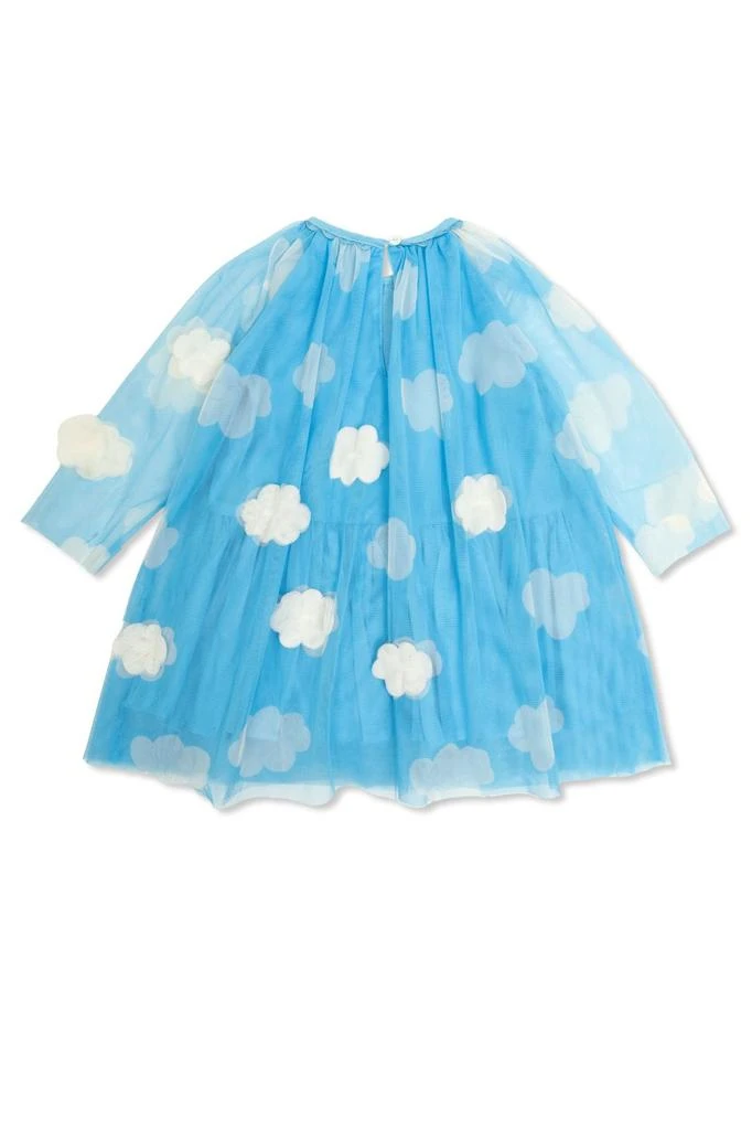 Stella McCartney Stella McCartney Kids Clouds Printed Crewneck Tulle Dress 2