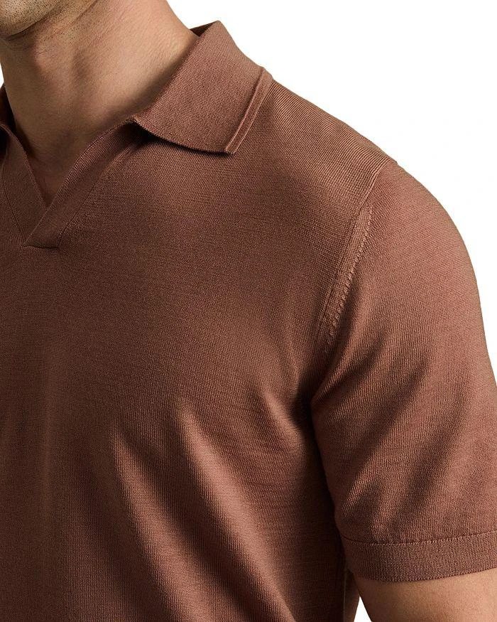 REISS Duchie Short Sleeve Open Collar Merino Wool Polo 4