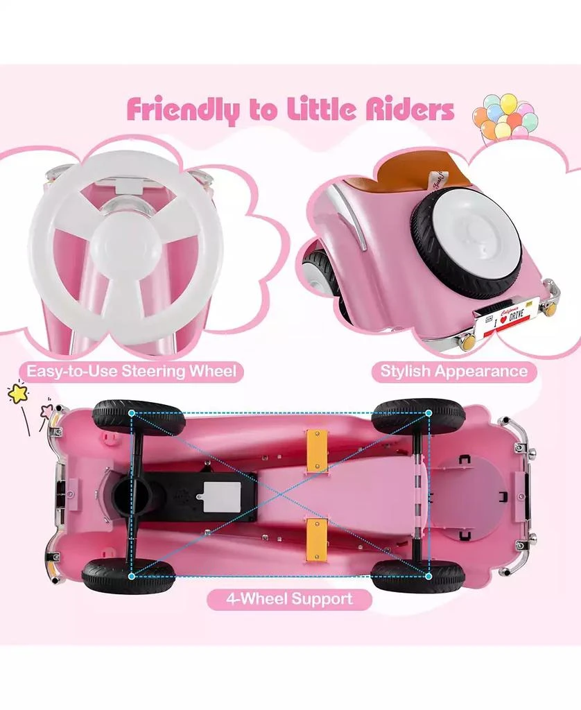 Mecale Toddler Ride on Toy Classic Sliding Car with Horn and LED Headligh 7