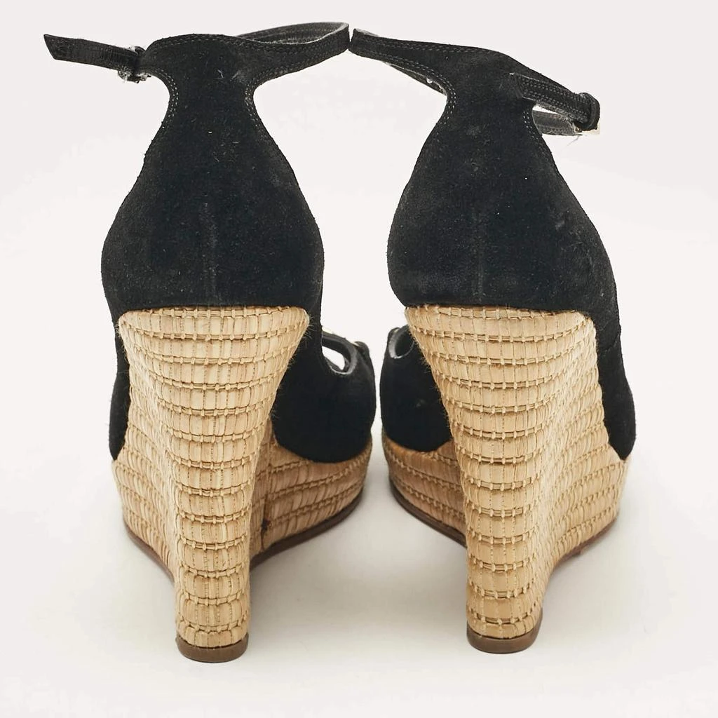 Gucci Gucci Black Suede Wedge Pumps Size 38 5
