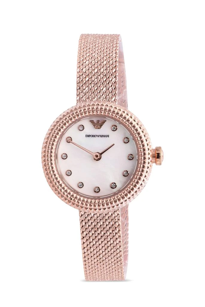 Armani Emporio  Rose Gold-Tone Mesh Ladies Watch 1