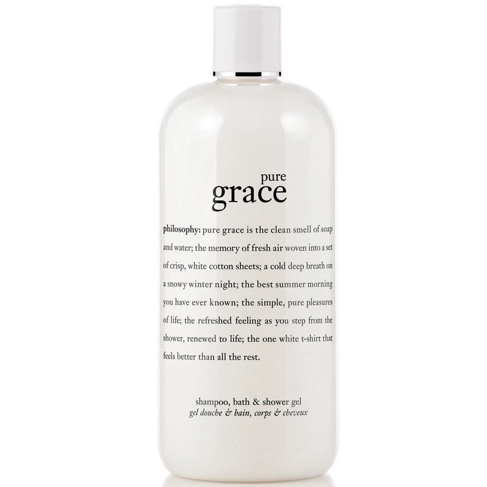 philosophy pure grace 3-in-1 shampoo, shower gel and bubble bath, 16 oz 1