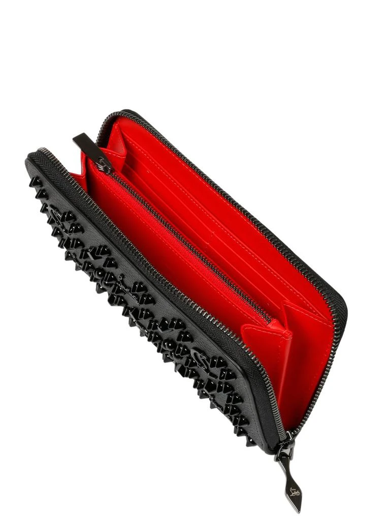 Shop Christian Louboutin Panettone Studded Zip-Around Wallet  display picture 1