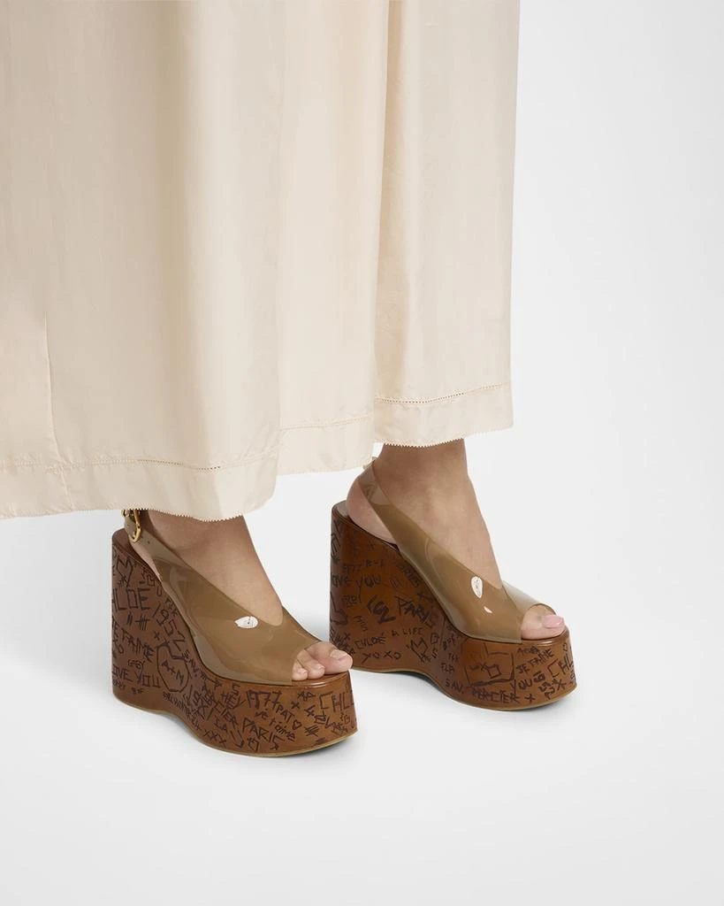 Chloé Maxime Jelly Slingback Platform Sandals 2