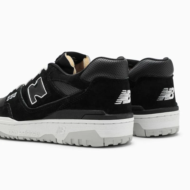 New Balance Low 550 black leather trainer 6