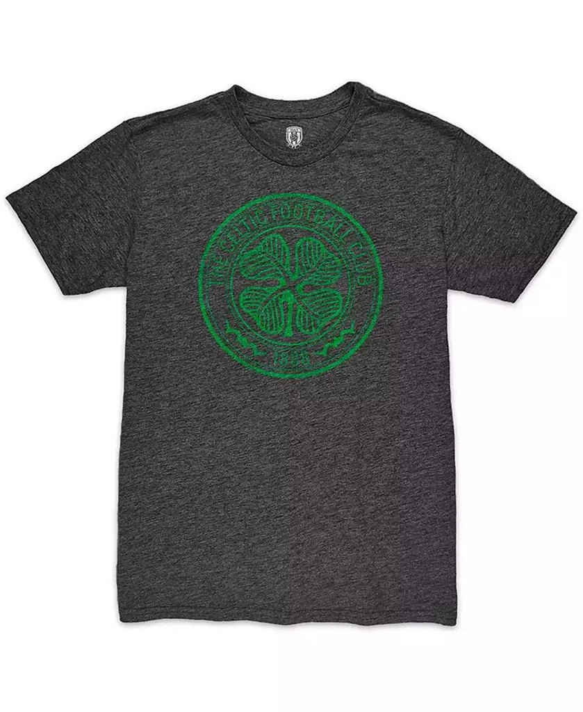 Men's Heather Black Celtic Mono Crest Twisted Tri-Blend Slub T-Shirt - 2XL, image size:839x1024