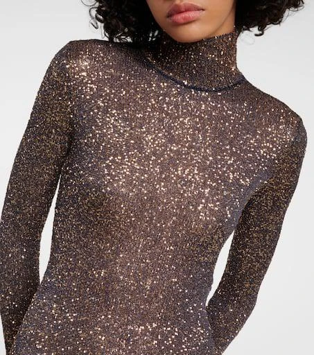 Balenciaga Sequined knitted maxi dress 4
