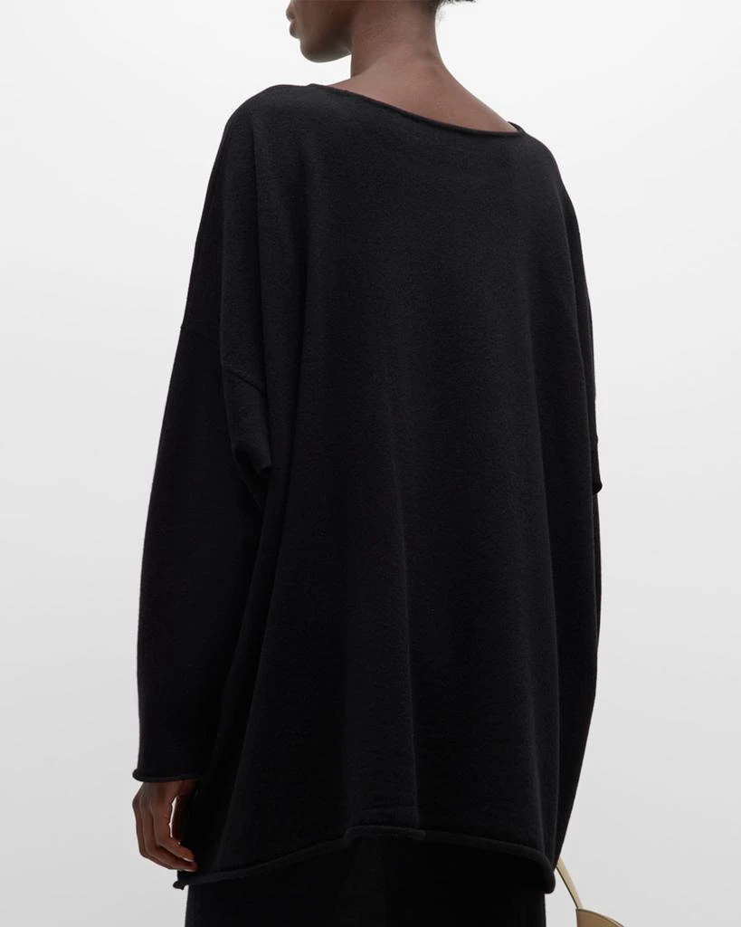 Eskandar A-Line Bateau Neck Cashmere Sweater 5