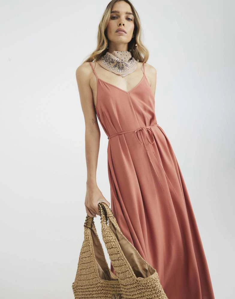 River Island River Island Sleeveless maxi dress in orange - dark 3