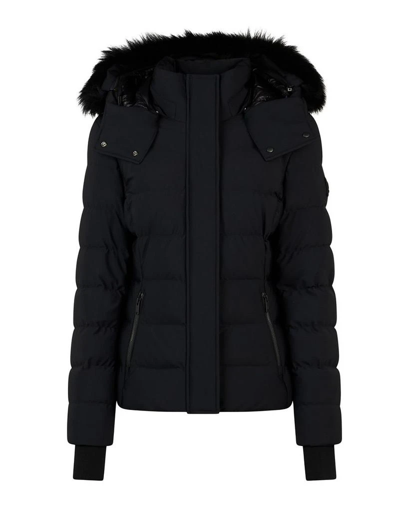 Moose Knuckles Betta Shearling Trim Down Puffer Jacket 5