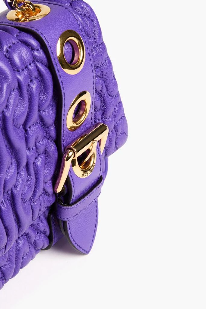 Moschino Destroyed Chain buckle-embellished quilted leather cross-body bag 4