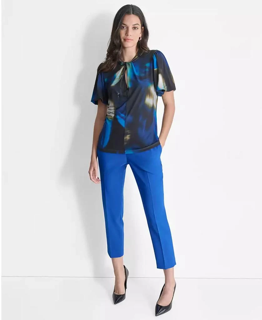 DKNY Women's Short-Sleeve Twist-Neck Blouse 1