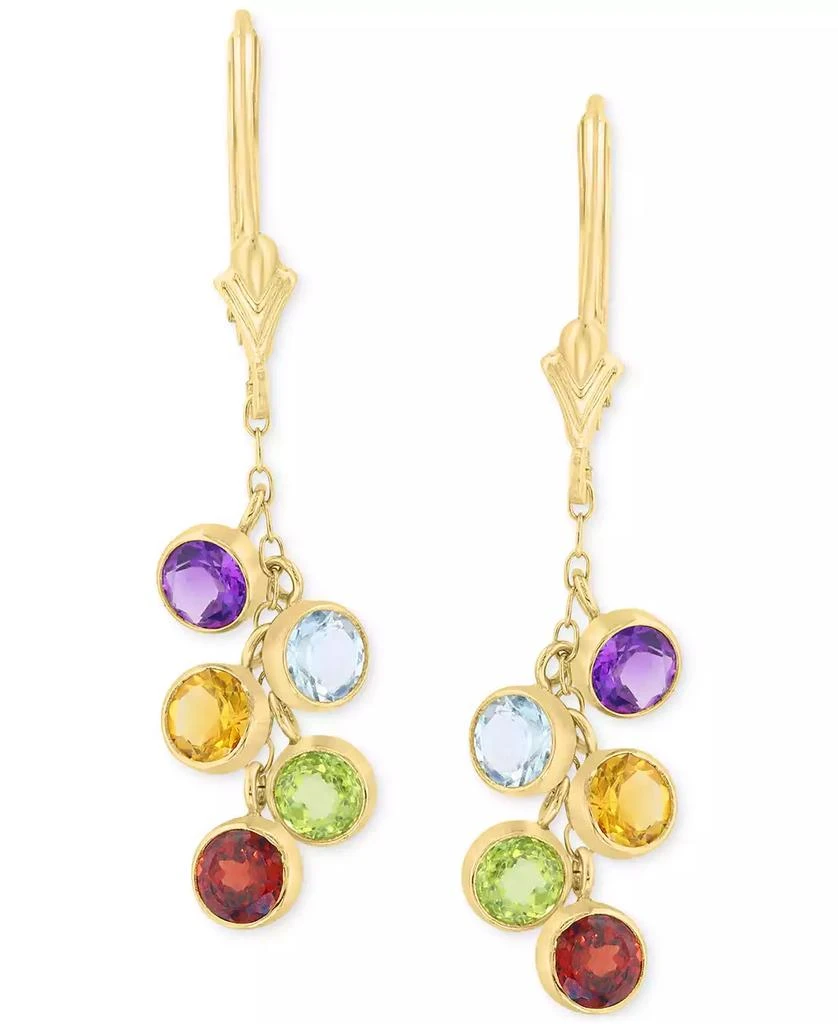 Effy EFFY® Multi-Gemstone Dangle Drop Earrings (2-5/8 ct. t.w.) in 14k Gold 3