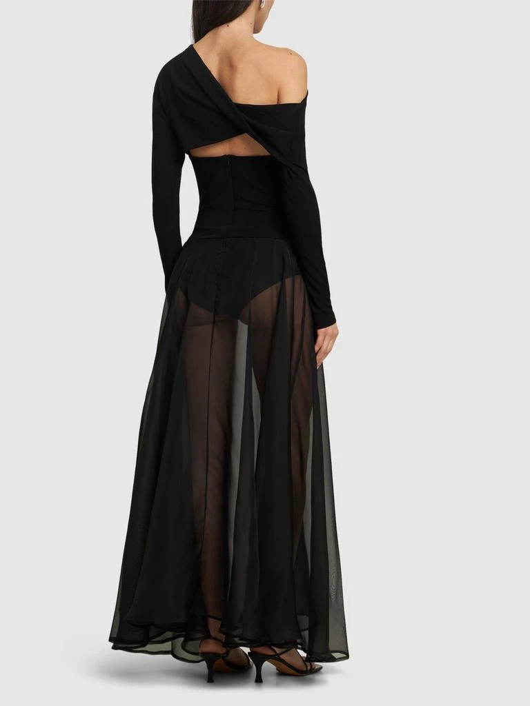 Esse Studios Aire Jersey & Tulle Twist Dress 2