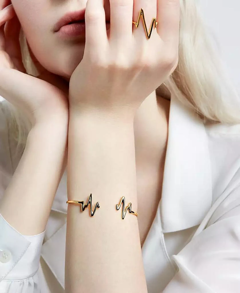 Sarah Chloe Heartbeat Ring in Sterling Silver or 14K Gold-Plated Sterling Silver 2