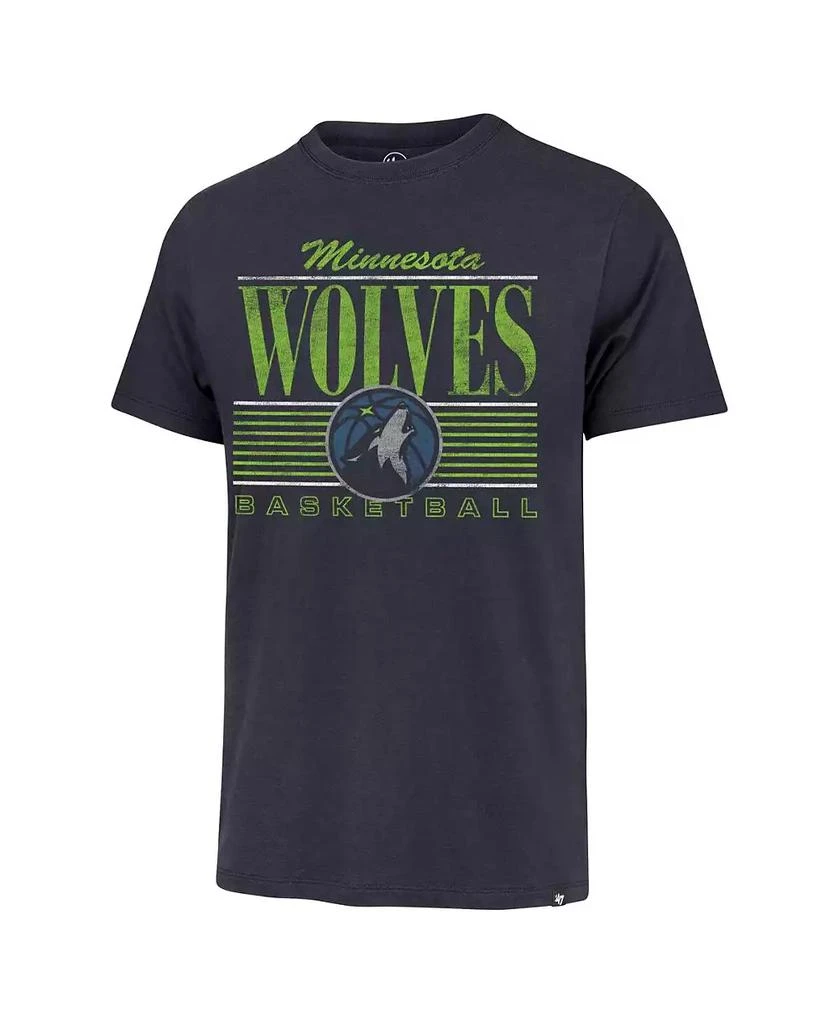 47 Brand Men's Navy Minnesota Timberwolves Remix Franklin T-Shirt 3