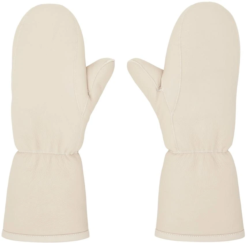 Yves Salomon Beige Merinillo Mittens 1
