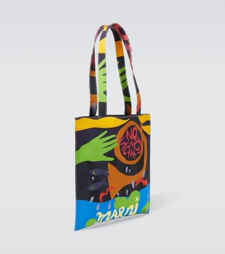 Marni x No Vacancy Inn printed canvas tote bag 5