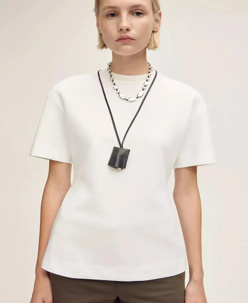 Mango Women's Short-Sleeved Peplum T-Shirt 1