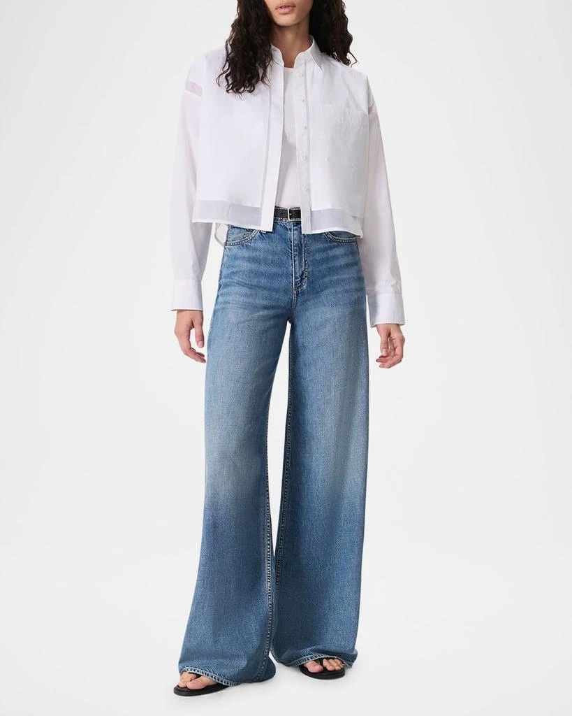 Rag & Bone Beatrice Cropped Combo Shirt 2