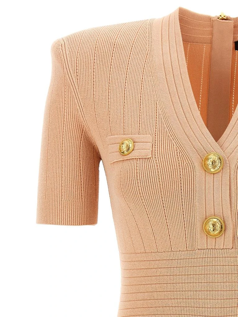 Balmain Balmain V-Neck Knitted Mini Dress 3