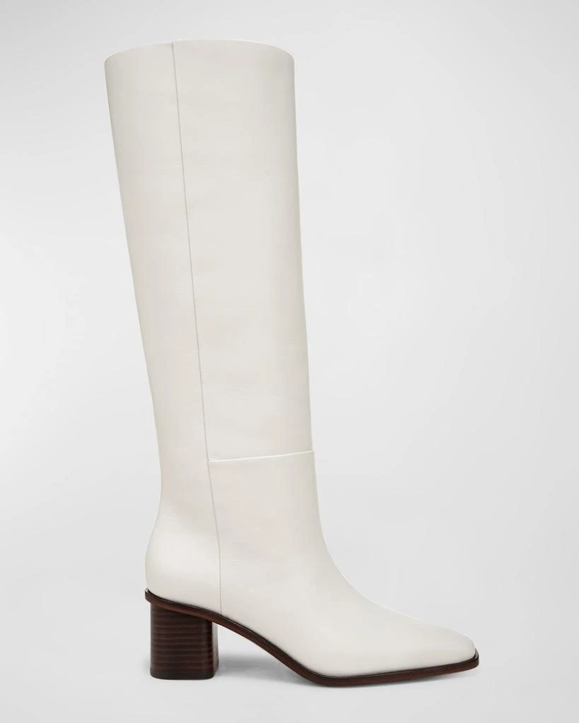 Vince Gerrie Leather Square-Toe Knee Boots 1