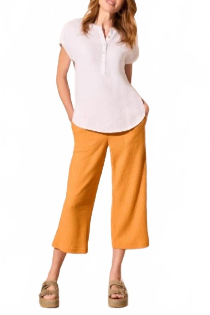 Tribal Cap Sleeve Blouse In White