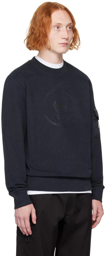 Moncler Navy Bonded-Logo Sweatshirt 2