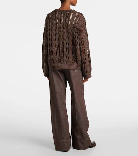 Brunello Cucinelli Jute and cotton-blend sweater 3