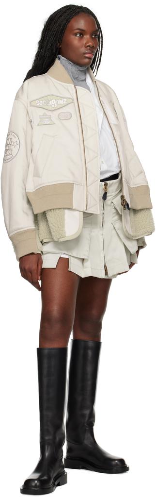 Shop Gray Spiewak & Gonz Edition Multi Patch Bomber Jacket on Sale