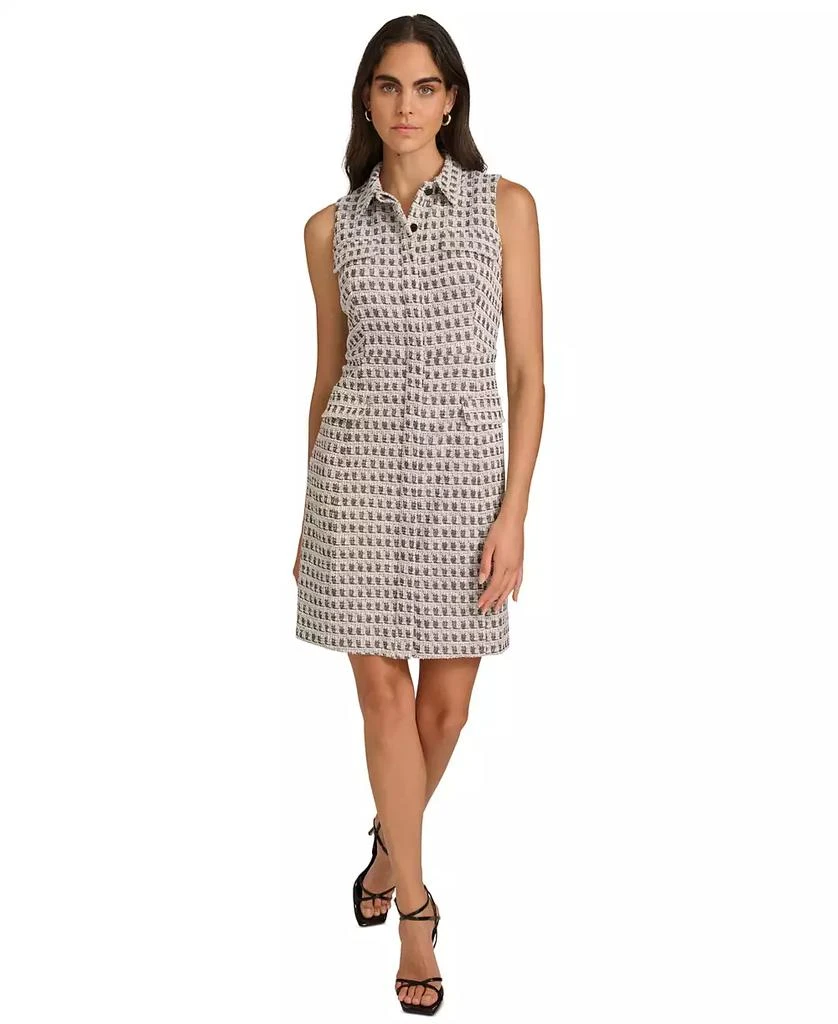 Calvin Klein Women's Tweed Button-Front Jacket Dress 1