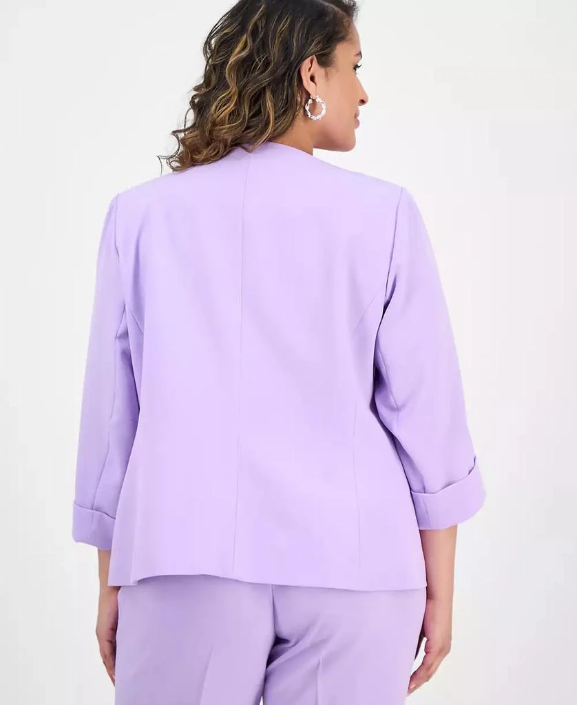Kasper Plus Size 3/4-Sleeve Open-Front Blazer 2