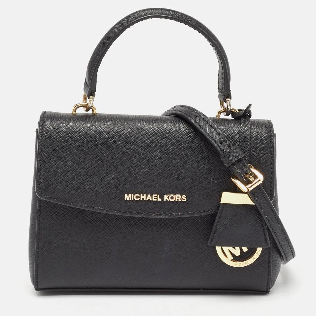 Michael Kors Michael Kors Black Saffiano Leather Extra Small Ava Top Handle Bag 1