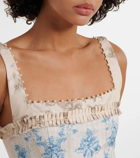 Agua by Agua Bendita Barbara floral linen midi dress 4