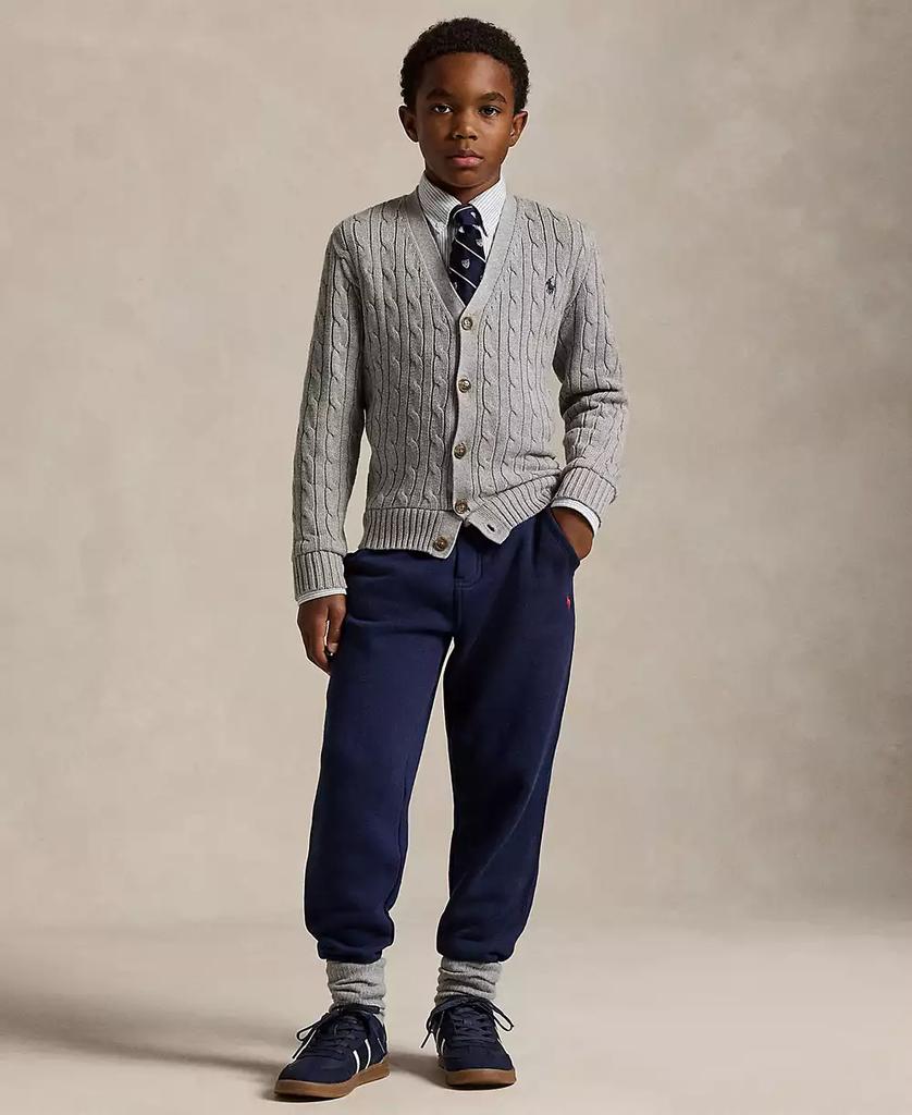 Ralph Lauren Big Boys Cable-Knit Cotton V-Neck Cardigan Sweater