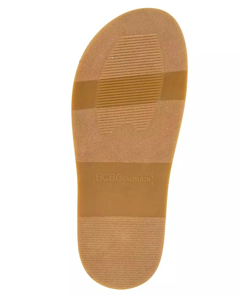 BCBG Women's Beena Footbed Hook and Loop Flatform Sandals 5