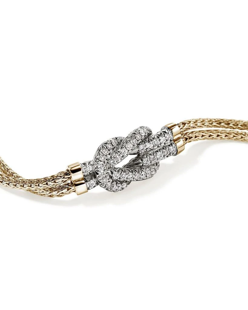 JOHN HARDY 14K Yellow Gold Love Knot Diamond Bracelet 4