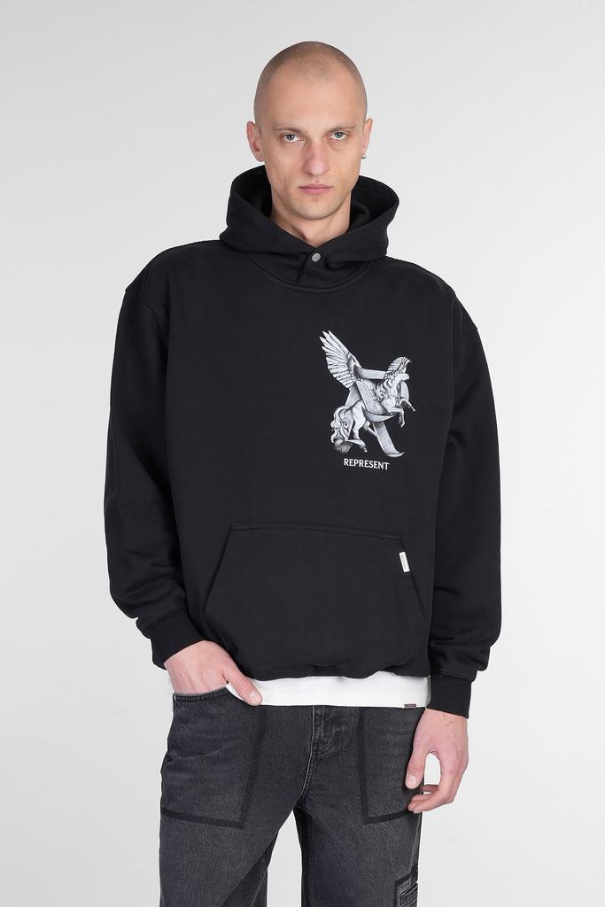 Represent Sweatshirt In Black Cotton