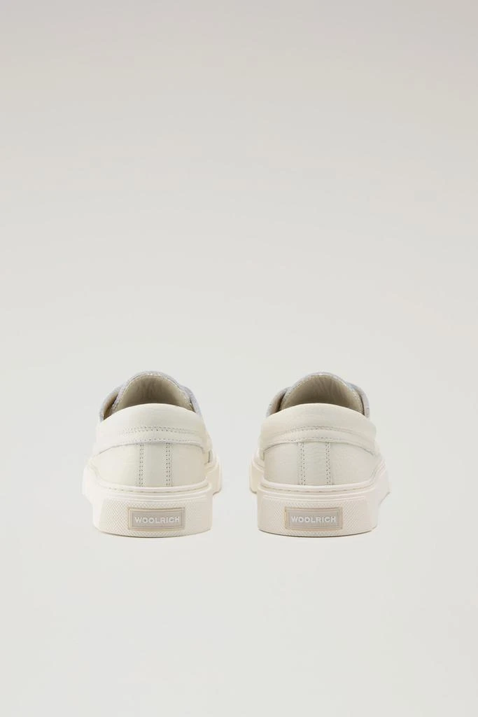 WO-FOOTWEAR Tumbled Leather Boat Shoes - Men - White 3