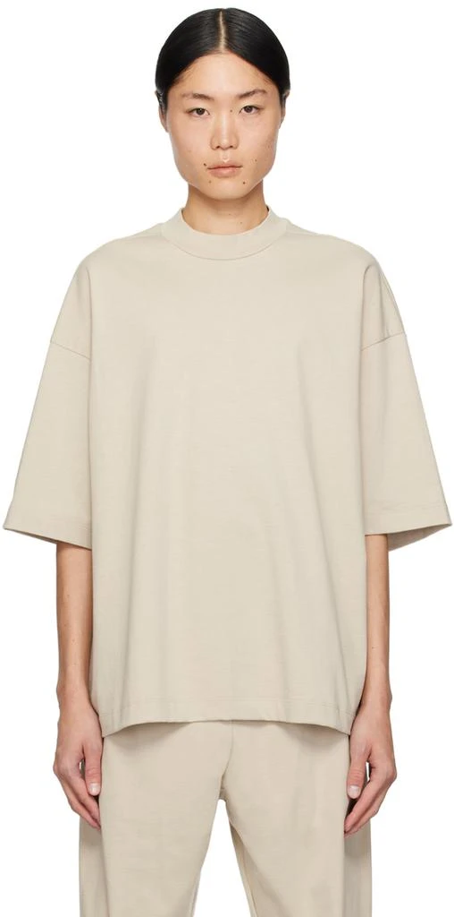 Fear of God Taupe Dropped Shoulder T-Shirt 1