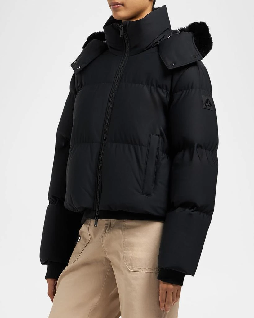 Moose Knuckles Misti Puffer Jacket with Detachable Hood and Shearling Trim 2