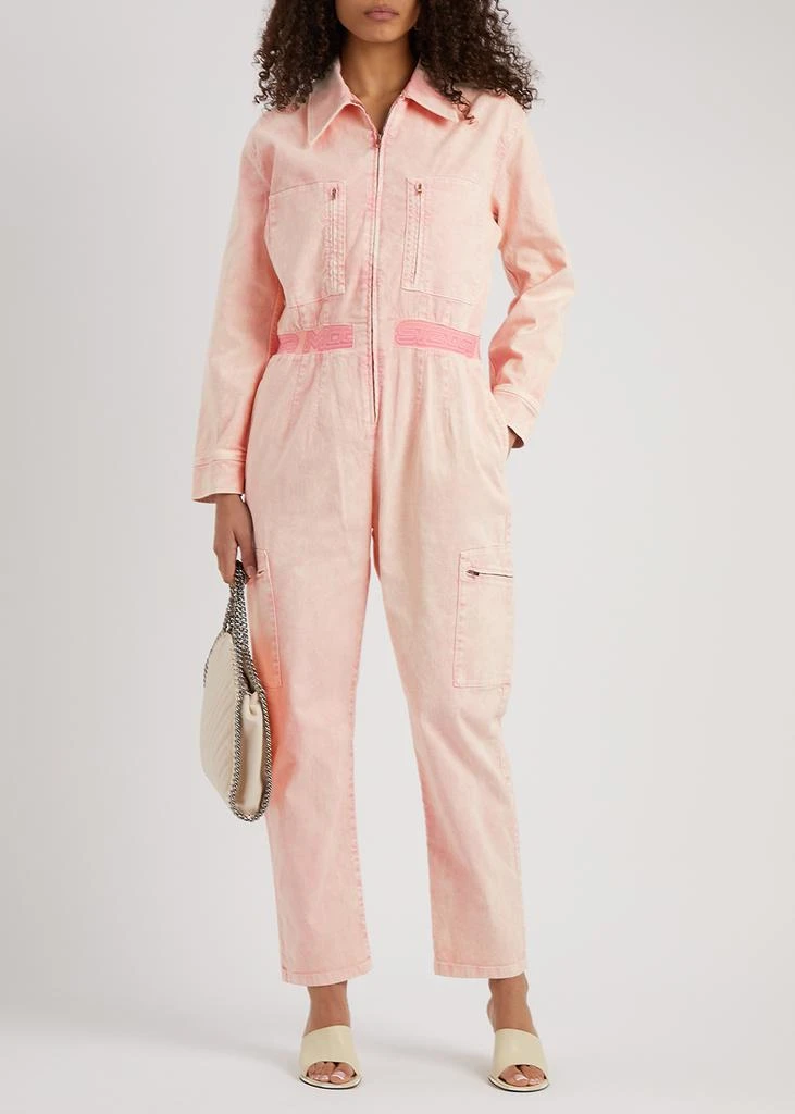 Stella McCartney Light pink stretch-denim jumpsuit 4
