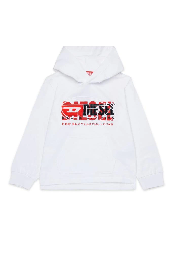 Diesel Diesel Kids Oval-D Logo Embroidered Oversized Hoodie 1