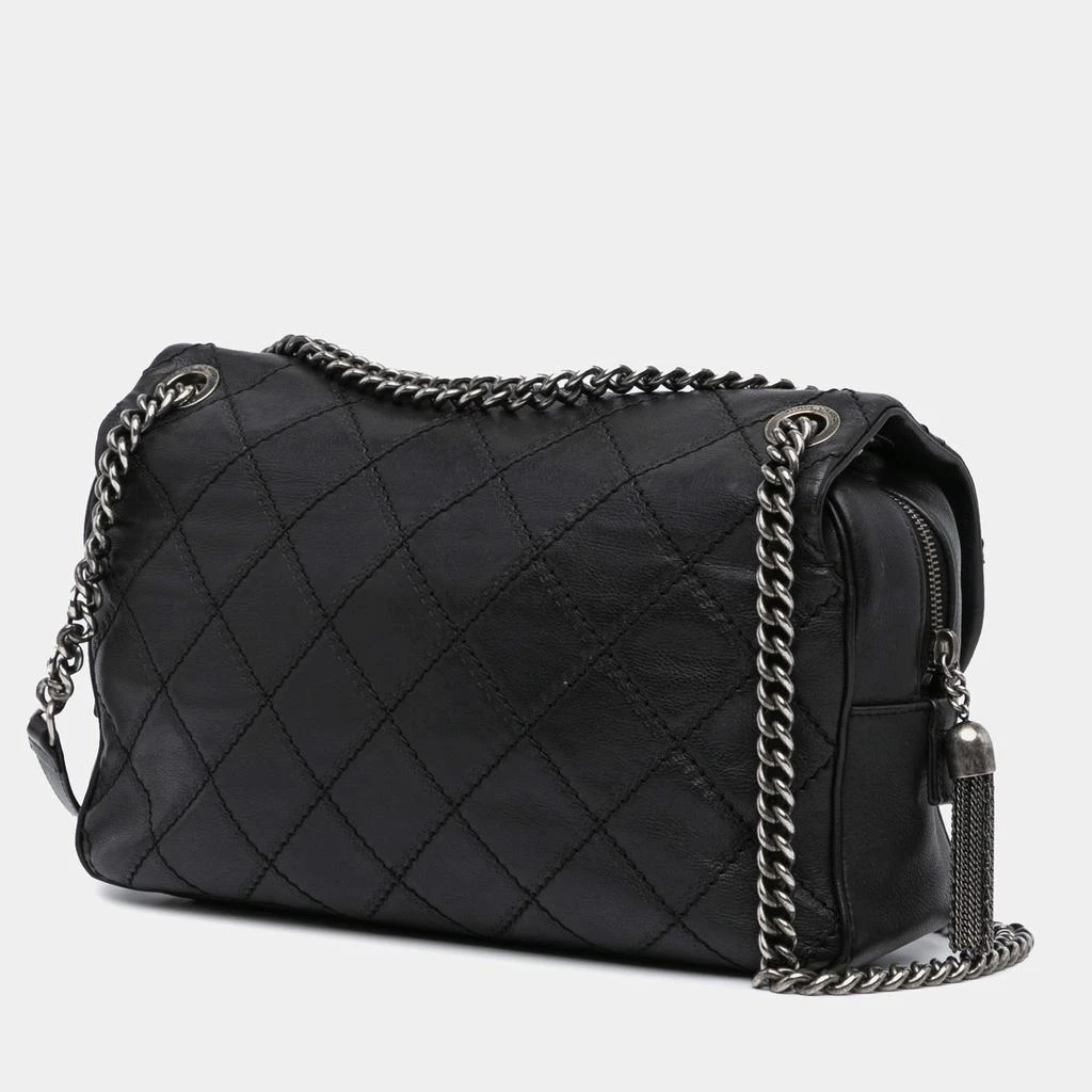 Chanel Chanel Black Leather Paris Edinburgh Jumbo Sporran Flap Bag 3