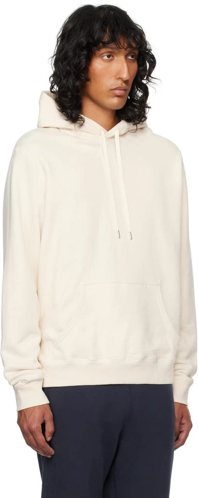 Sunspel Beige Loopback Hoodie 2