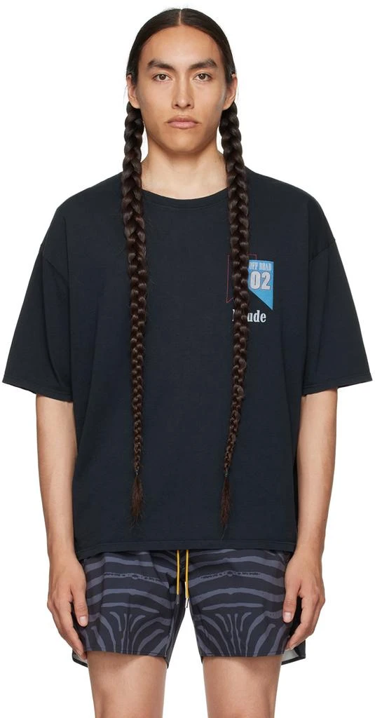 Rhude SSENSE Exclusive Black '02' T-Shirt 1
