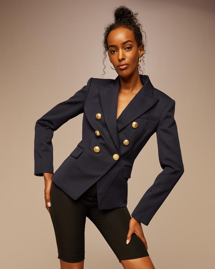 Balmain Classic Wool Blazer w/ Button Detail