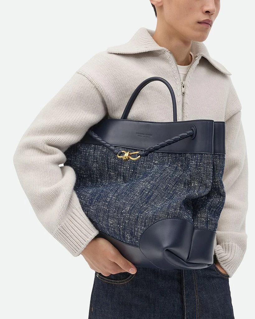 Bottega Veneta Large Andiamo Denim Top Handle Bag 4