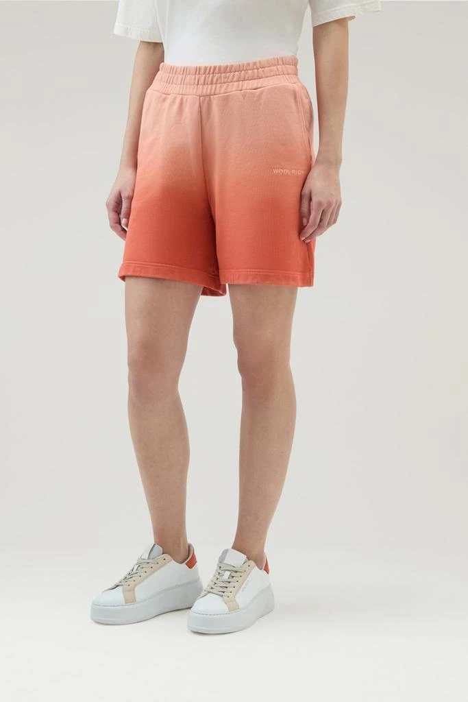 Woolrich Shorts in Garment-Dyed Cotton Fleece with Color Shades - Women - Pink 1